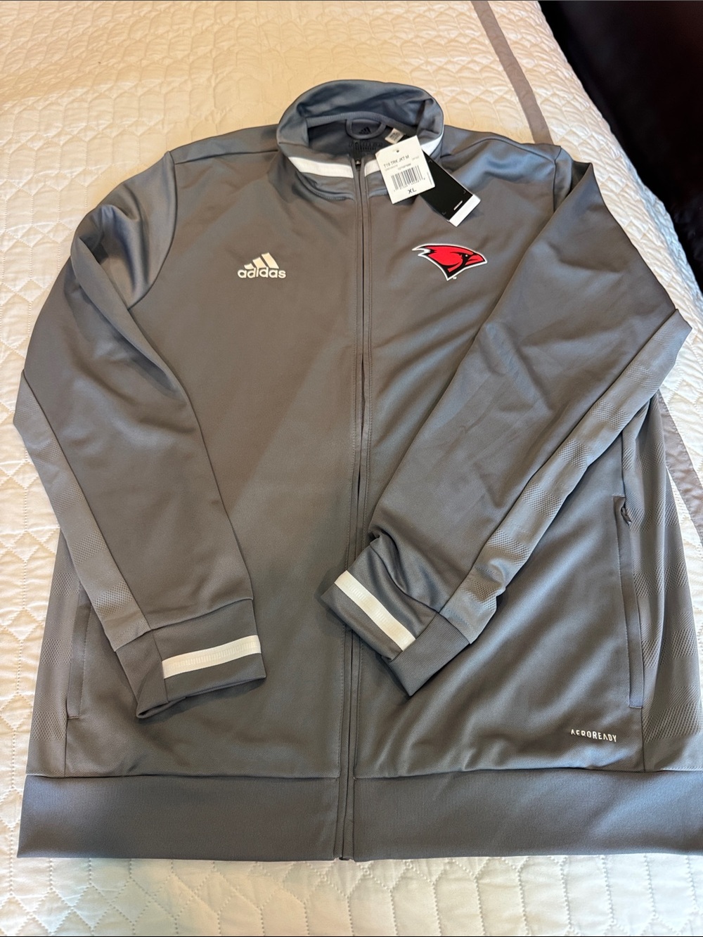 INCARNATE WORD Player Issued Adidas Men’s Gray Full-Zip Athletic Jacket